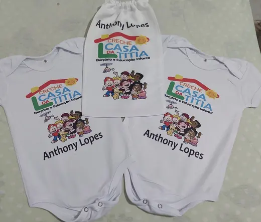Body de bebê personalizado feito pela NM Personalização — exemplo 2