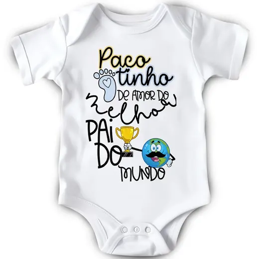 Body de bebê personalizado feito pela NM Personalização — exemplo 3