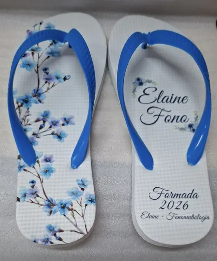 Chinelos personalizados feito pela NM Personalização — exemplo 10