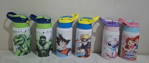 Garrafinhas e squeezes personalizados feito pela NM Personalização — exemplo 5